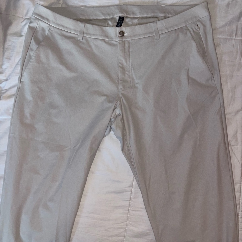 Lululemon Mens Commission Pants Slim Fit - Bone  44x32 Warpstreme